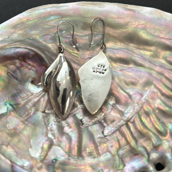 Boho Style Sterling Silver Hanging Earrings 925 - Picture 2 of 3